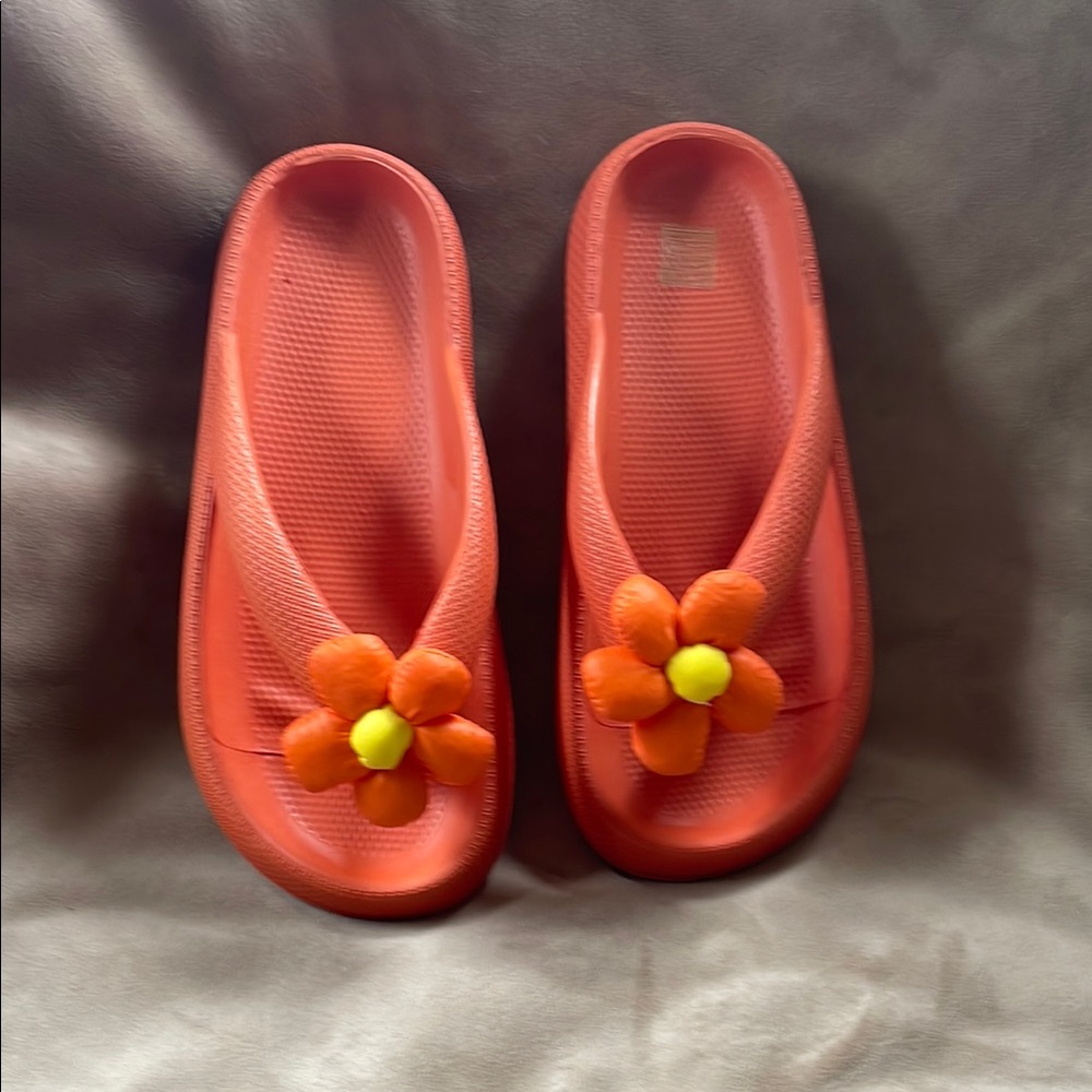 Orange Flower Sandals, new they didn’t quite fit me right, but should fit 7-8